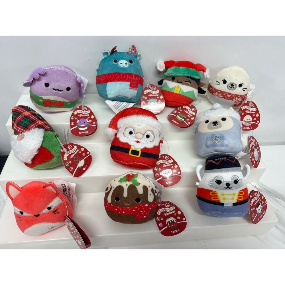 New COLLECTIBLE Lot 10‎ Squishmallows Micromallows 2.5" Micro Holiday Christmas